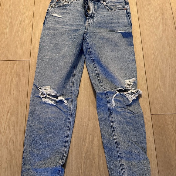 Garage Light Blue Ripped Boyfriend Jeans - Picture 6 of 6